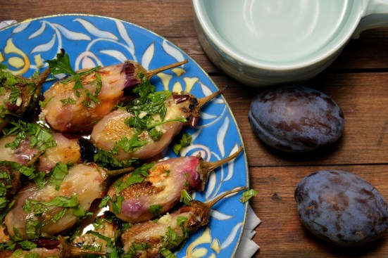 Салат из самых маленьких баклажанов