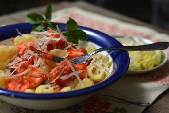 Паста с лососем