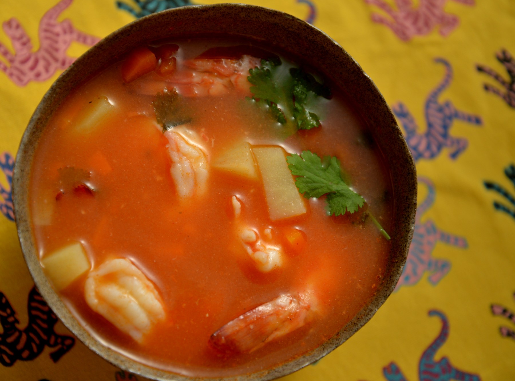 Мексиканский суп из креветок ко дню Святого Валентина